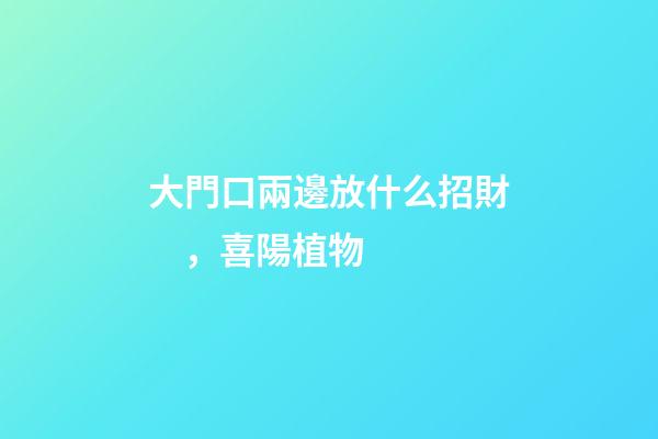 大門口兩邊放什么招財，喜陽植物